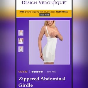 NEW medical grade Tummy Tuck XL Abdominal Zippered Post op Garment faja